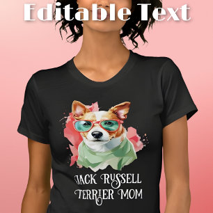 ジャックラッセルテリアードッグママサングラス Tシャツ