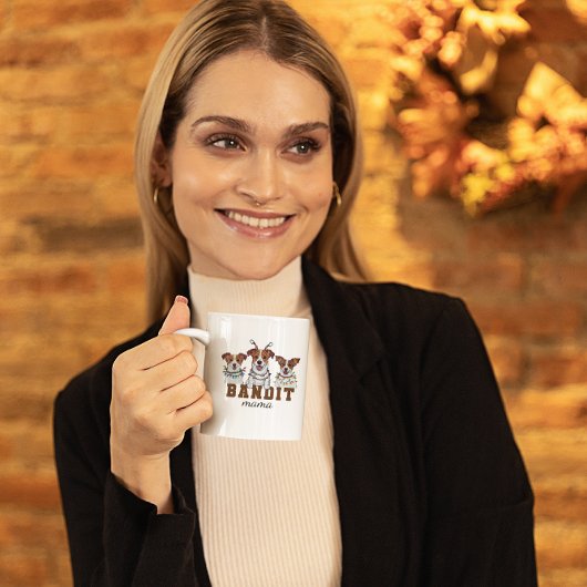 ジャックラッセルテリアードッグママ名前をカスタムする コーヒーマグカップ