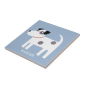 ジャックラッセルテリアードッグ名前をカスタムする タイル (側面)