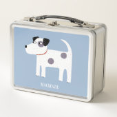 ジャックラッセルテリアードッグ名前をカスタムする メタルランチボックス (正面)