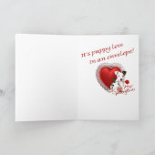 ジャックラッセルテリアーバラとハートバレンタイン シーズンカード (内部)