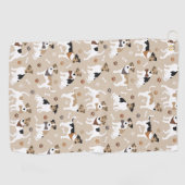 ジャックラッセルテリアー前足とボーンズゴルフタオル ゴルフタオル (横)