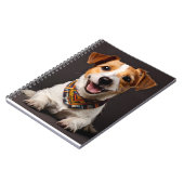 ジャックラッセルテリアー現実主義アートポートレート ノートブック (左側)