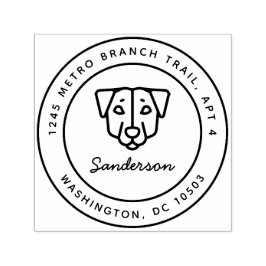 ジャックラッセルテリア差出人住所スタンプ セルフインキングスタンプ