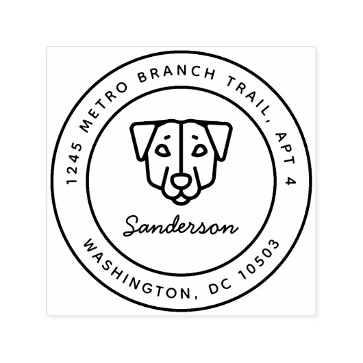 ジャックラッセルテリア差出人住所スタンプ セルフインキングスタンプ (デザイン)