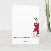 ジャックラッセルテリア本当にかわいいバレンタインデザイン シーズンカード (裏面)