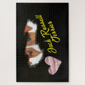 ジャックラッセルテリア無地のアイズカラー1000ピース ジグソーパズル (縦)