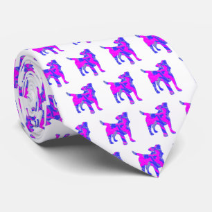 ジャックラッセルテリア犬かわいいピンクのシルエット白 ネクタイ