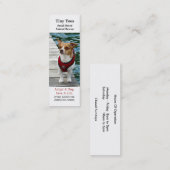 ジャックラッセルテリア犬の救助のしおりの名刺 スキニー名刺 (正面/裏面)