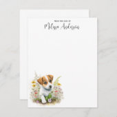 ジャックラッセルテリア犬パーソナライズされたかわいい子犬 ノートカード (正面/裏面)