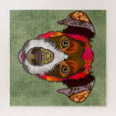 ジャックラッセルテリア醜い顔ジグソーパズル ジグソーパズル (横)