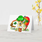 ジャックラッセルテリアSt patricks カード (黄色い花)