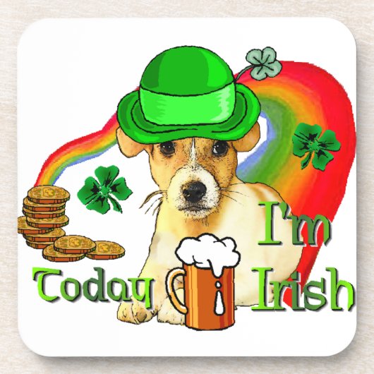 ジャックラッセルテリアSt patricks コースター (正面)