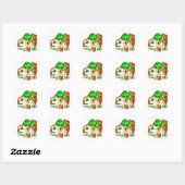 ジャックラッセルテリアSt patricks ラウンドシール (シート)