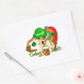 ジャックラッセルテリアSt patricks 楕円形シール (封筒)