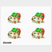 ジャックラッセルテリアSt patricks 楕円形シール (シート)