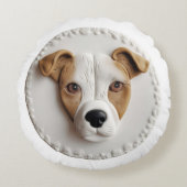 ジャックラッセルドッグインスパイア3D ラウンドクッション (正面)