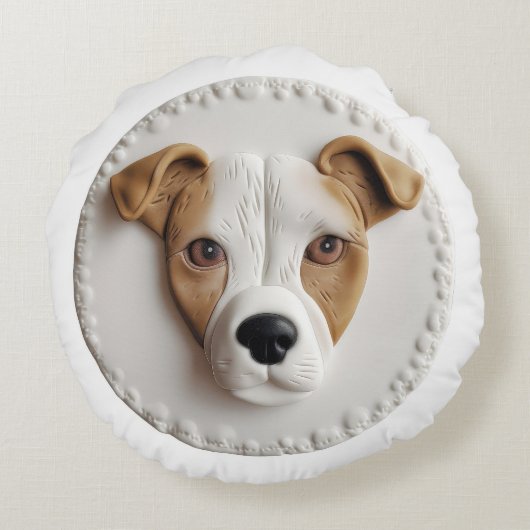 ジャックラッセルドッグインスパイア3D ラウンドクッション (裏面)