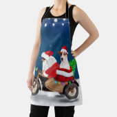 ジャックラッセルドッグクリスマスサンタクロース エプロン (インサイチュ)