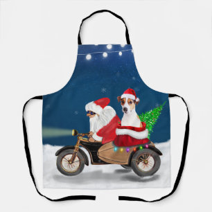 ジャックラッセルドッグクリスマスサンタクロース エプロン