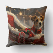 ジャックラッセルドッグクリスマスフェスティバル クッション (裏面)