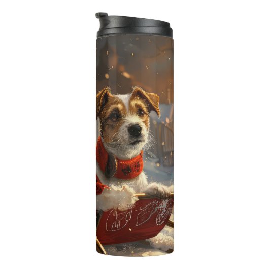 ジャックラッセルドッグクリスマスフェスティバル タンブラー (回転右)