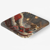 ジャックラッセルドッグクリスマスフェスティバル ペーパープレート (傾斜あり)