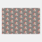 ジャックラッセルドッグクリスマスラッピング紙シート ラッピングペーパーシート (正面2)