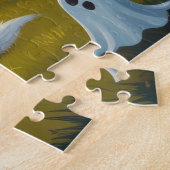 ジャックラッセルドッグスパンプキンハロウィンおもしろい ジグソーパズル (側面)