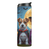 ジャックラッセルドッグスパンプキンハロウィンおもしろい タンブラー (回転左)