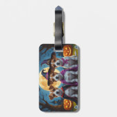 ジャックラッセルドッグスパンプキンハロウィンおもしろい ラゲッジタグ (裏面縦)