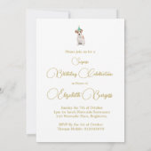 ジャックラッセルドッグハッピーバースデーパーティの招待状 (裏面)