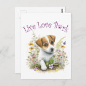 ジャックラッセルドッグママフローラ ポストカード (正面/裏面)