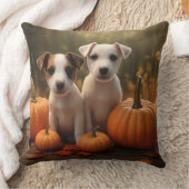 ジャックラッセルパピーオータムデライトカボチャ クッション (ブランケット)