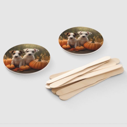 ジャックラッセルパピーオータムデライトカボチャ ハンドファン (組立なし)