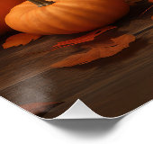 ジャックラッセルパピーオータムデライトカボチャ ポスター (コーナー)