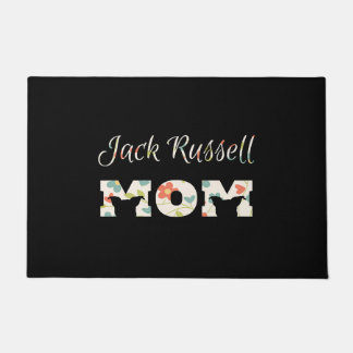 ジャックラッセルママ長袖女性 ドアマット