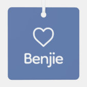 ジャックラッセルメモリカスタムアルレインボーバタフライ メタルオーナメント (裏面)