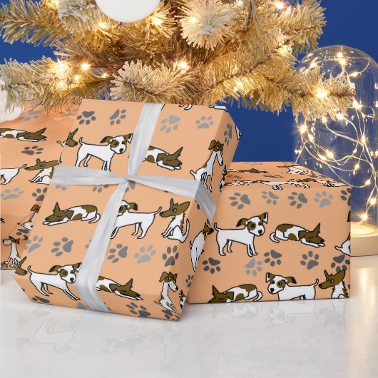 ジャックラッセルラッピング紙 ラッピングペーパー (クリスマス)