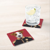 ジャックラッセル大尉 スクエアペーパーコースター (インサイチュ)