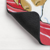 ジャックラッセル睡眠の小犬の芸術 マウスパッド (コーナー)