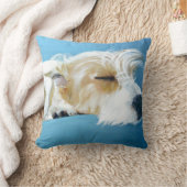 ジャックラッセル睡眠テリア犬の芸術の枕 クッション (ブランケット)