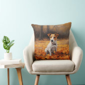 ジャックラッセル紅葉秋インスパイア クッション (椅子)
