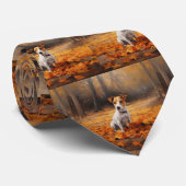 ジャックラッセル紅葉秋インスパイア ネクタイ (ロール)