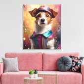 ジャックラッセル鮮やかの衣装 キャンバスプリント (インサイチュ (リビング))
