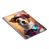 ジャックラッセル鮮やかの衣装 ノートブック (右側)