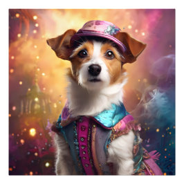 ジャックラッセル鮮やかの衣装 フォトプリント           