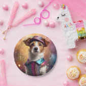 ジャックラッセル鮮やかの衣装 ペーパープレート (パーティー)