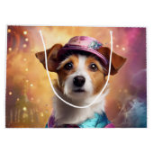 ジャックラッセル鮮やかの衣装 ラージペーパーバッグ (裏面)