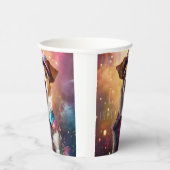 ジャックラッセル鮮やかの衣装 紙コップ (右)